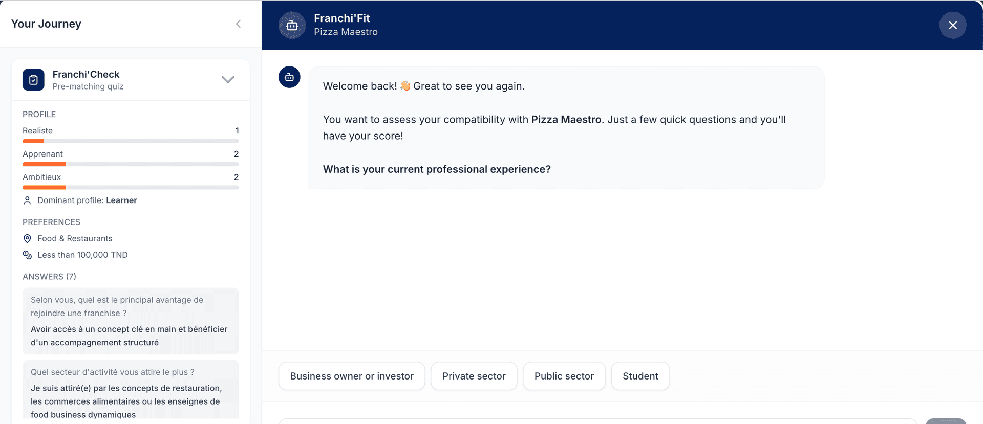 franchifit screenshot